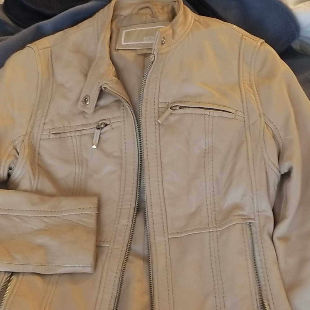 Michael Kors Nude Leather Jacket